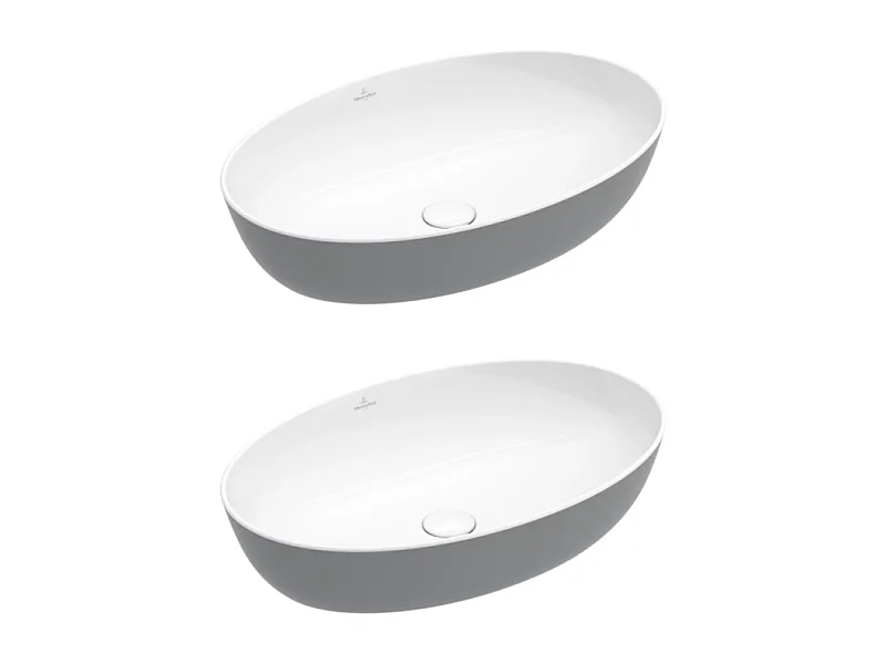 Lot de deux vasques ovales à poser VILLEROY ET BOCH Artis French Linen