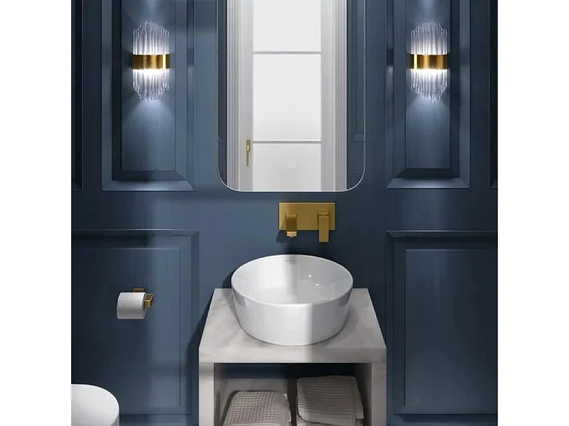 Vasque ronde à poser VILLEROY ET BOCH Architectura Blanc CeramicPlus 45 x 45 sans trop plein