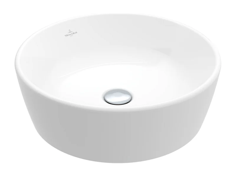 Vasque ronde à poser VILLEROY ET BOCH Architectura Blanc CeramicPlus 45 x 45 sans trop plein