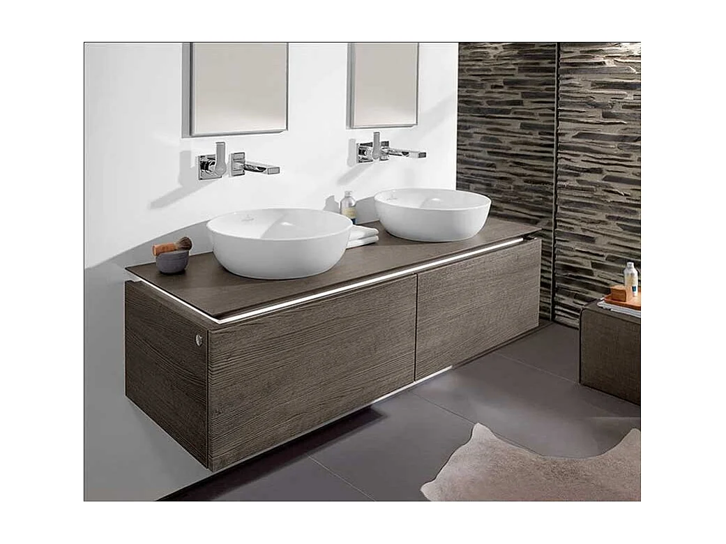 Lot de deux vasques rondes à poser VILLEROY ET BOCH Artis Coal Black