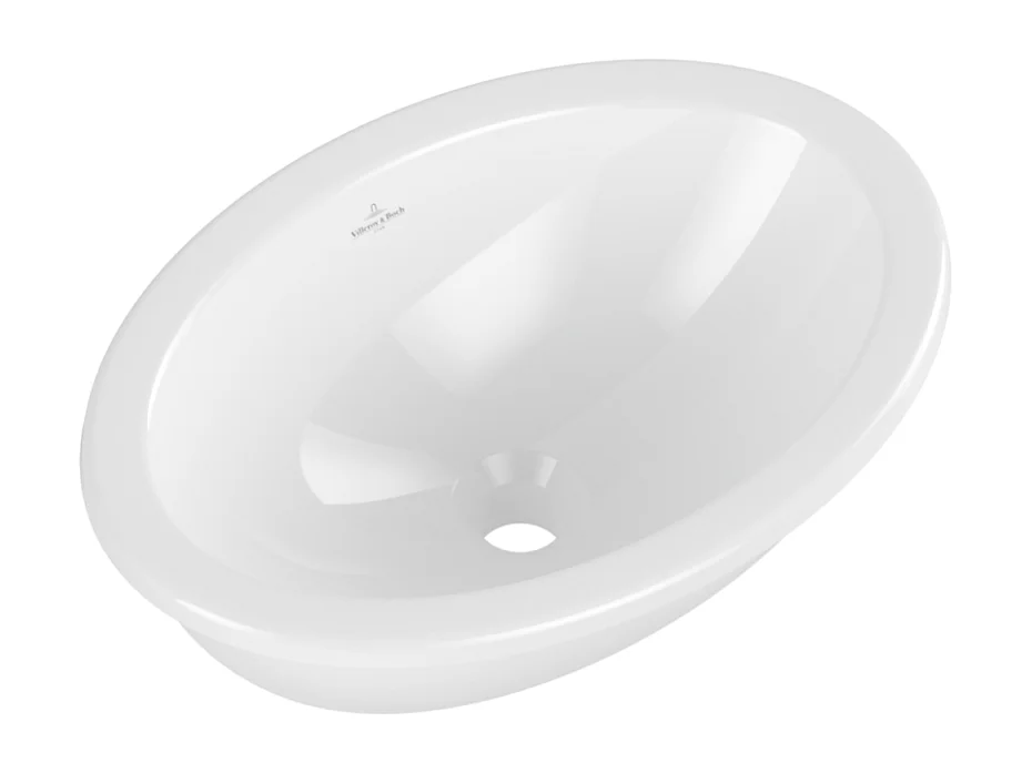 Vasque 57 x 41 ovale à poser VILLEROY ET BOCH Loop & Friends TitanCeram blanche sans trop plein