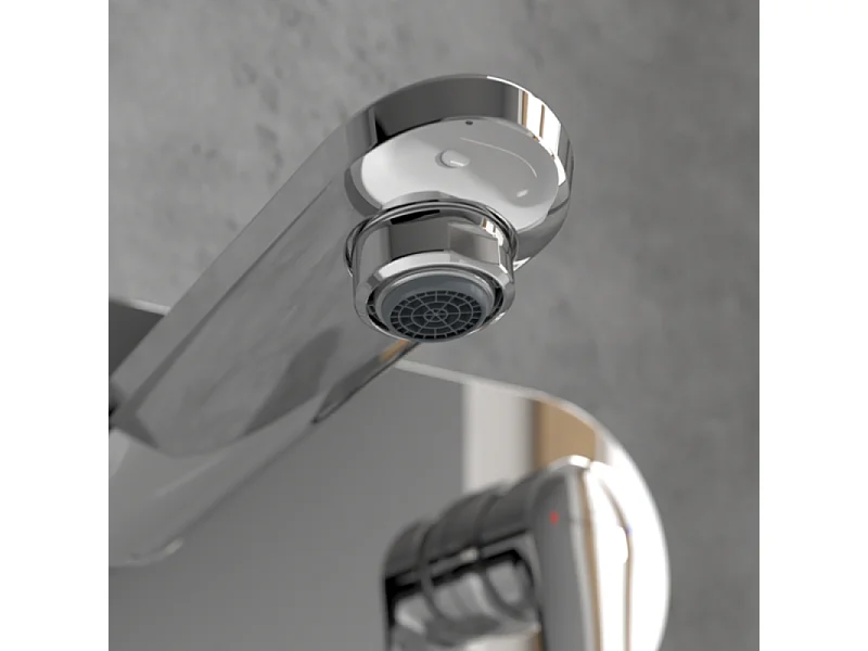 Mitigeur lavabo mural VILLEROY ET BOCH O.novo Start avec vidage Push Open chrome + corps encastré