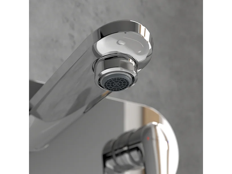 Mitigeur lavabo mural VILLEROY ET BOCH O.novo Start avec vidage Push Open chrome + corps encastré