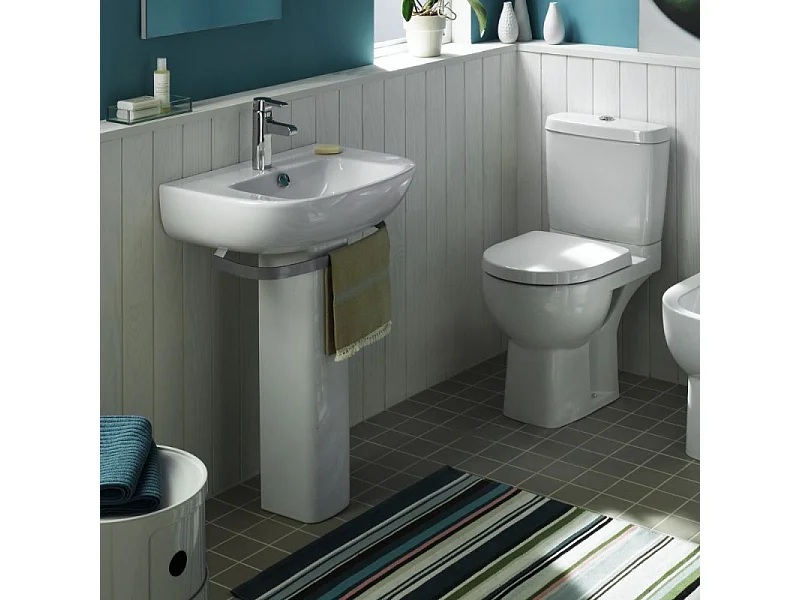 WC à poser compact sortie horizontale JACOB DELAFON Odéon up avec abattant