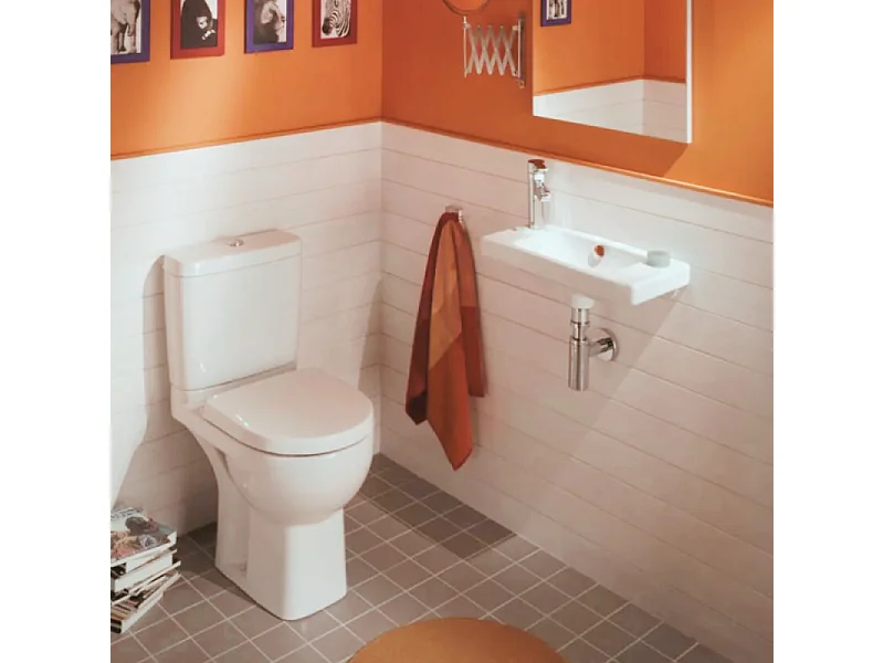 WC à poser compact sortie horizontale JACOB DELAFON Odéon up avec abattant