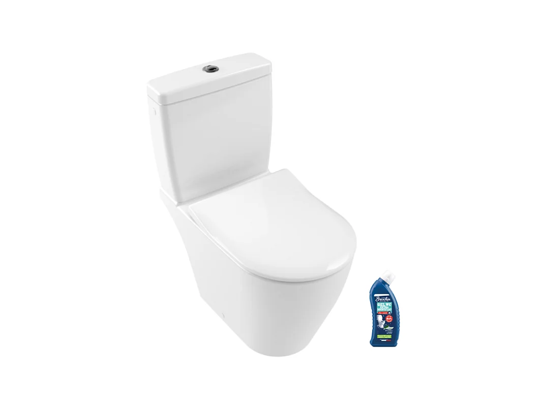 WC à poser sans bride VILLEROY ET BOCH Avento avec abattant + nettoyant