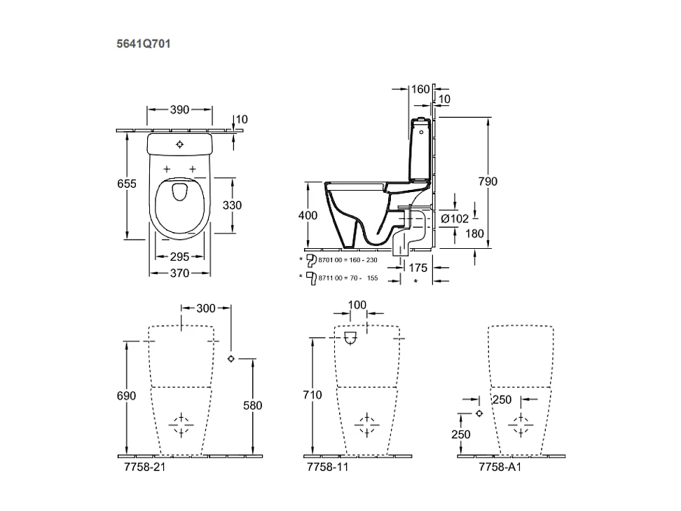 WC à poser compact sans bride sortie horizontale VILLEROY ET BOCH Avento avec abattant frein de chute et SlimSeat + Nettoyant