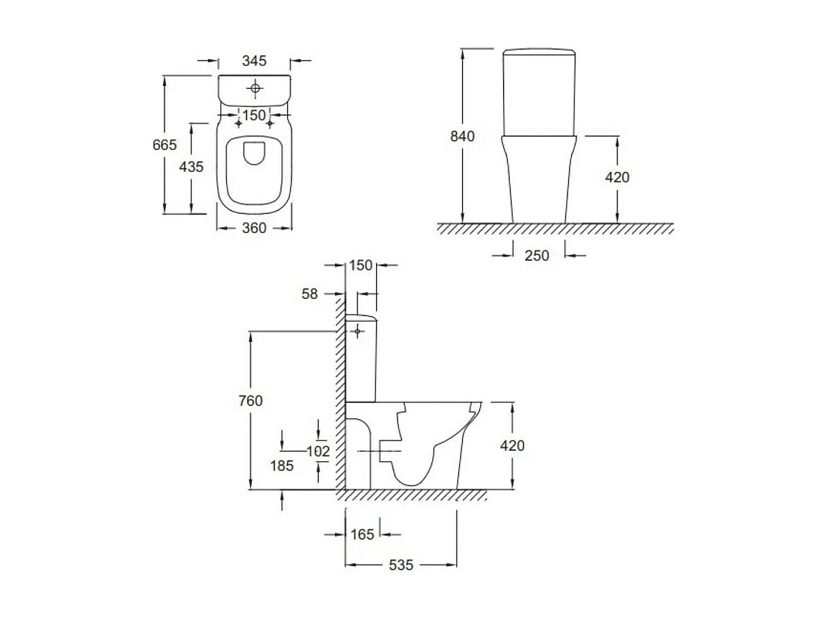 JACOB DELAFON WC à poser Vox + abattant