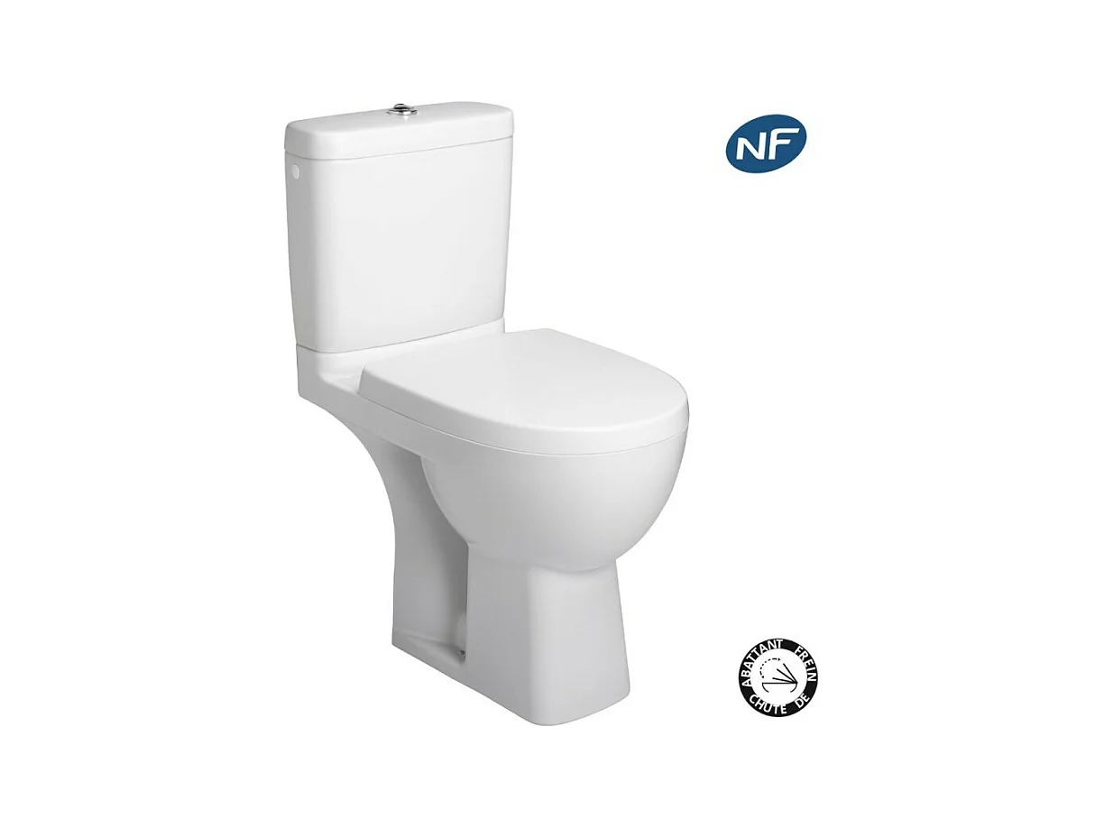 WC à poser JACOB DELAFON Odeon up + abattant standard frein du chute
