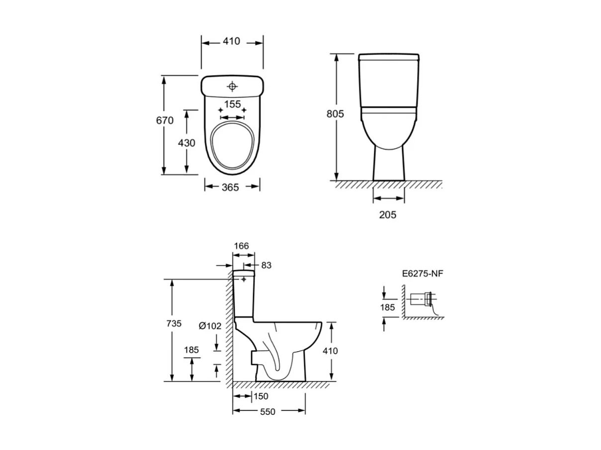 WC à poser JACOB DELAFON Odeon up + abattant standard frein du chute