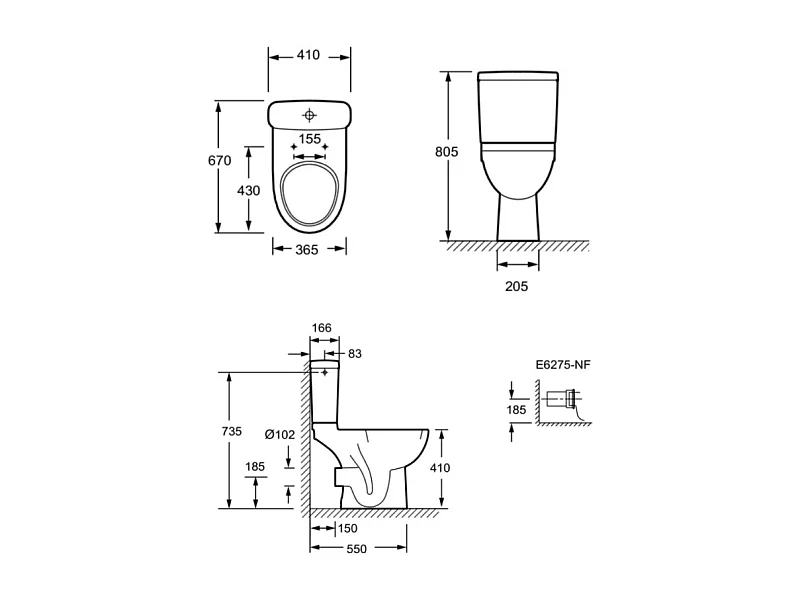 WC à poser JACOB DELAFON Odeon up + abattant standard frein du chute