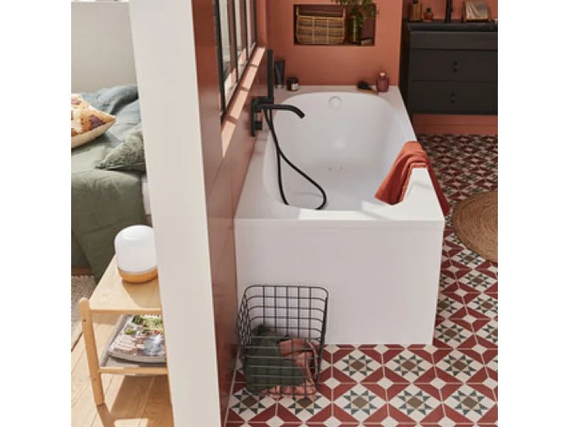 Baignoire droite 160 x 70 JACOB DELAFON Bastille blanc mat