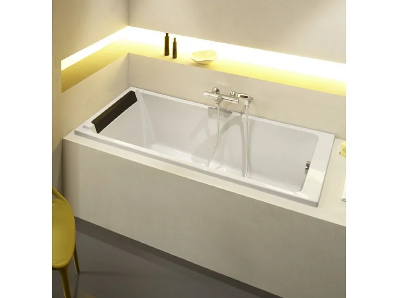 Pack baignoire bain douche JACOB DELAFON Spacio 170 x 70 cm + pare-bain chromé