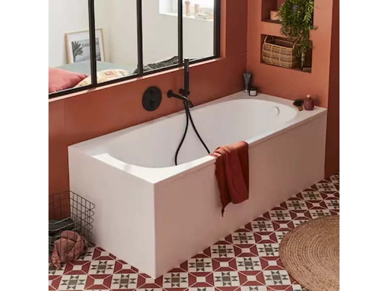 Baignoire droite 170 x 75 JACOB DELAFON Bastille blanc mat