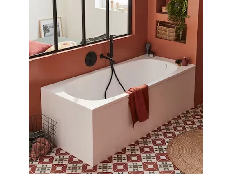 Baignoire droite 170 x 70 JACOB DELAFON Bastille blanc mat