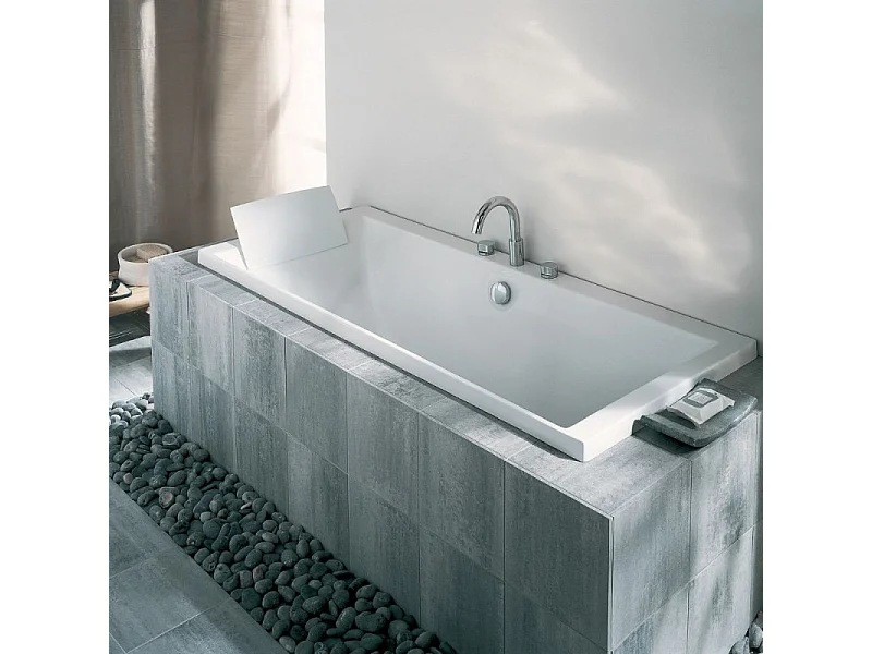 Baignoire droite 200 x 100 JACOB DELAFON Evok, deux places + pare bain