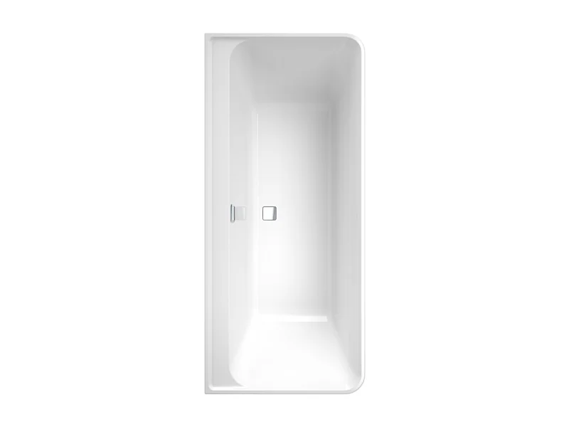 Baignoire droite 180 X 80 VILLEROY ET BOCH Collaro acrylique blanc trop plein chrome