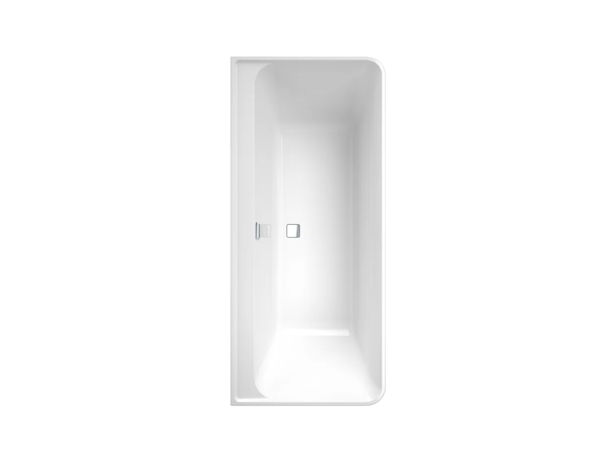 Baignoire droite 180 X 80 VILLEROY ET BOCH Collaro acrylique blanc trop plein chrome