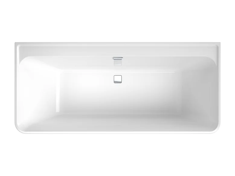 Baignoire droite 180 X 80 VILLEROY ET BOCH Collaro acrylique blanc trop plein chrome