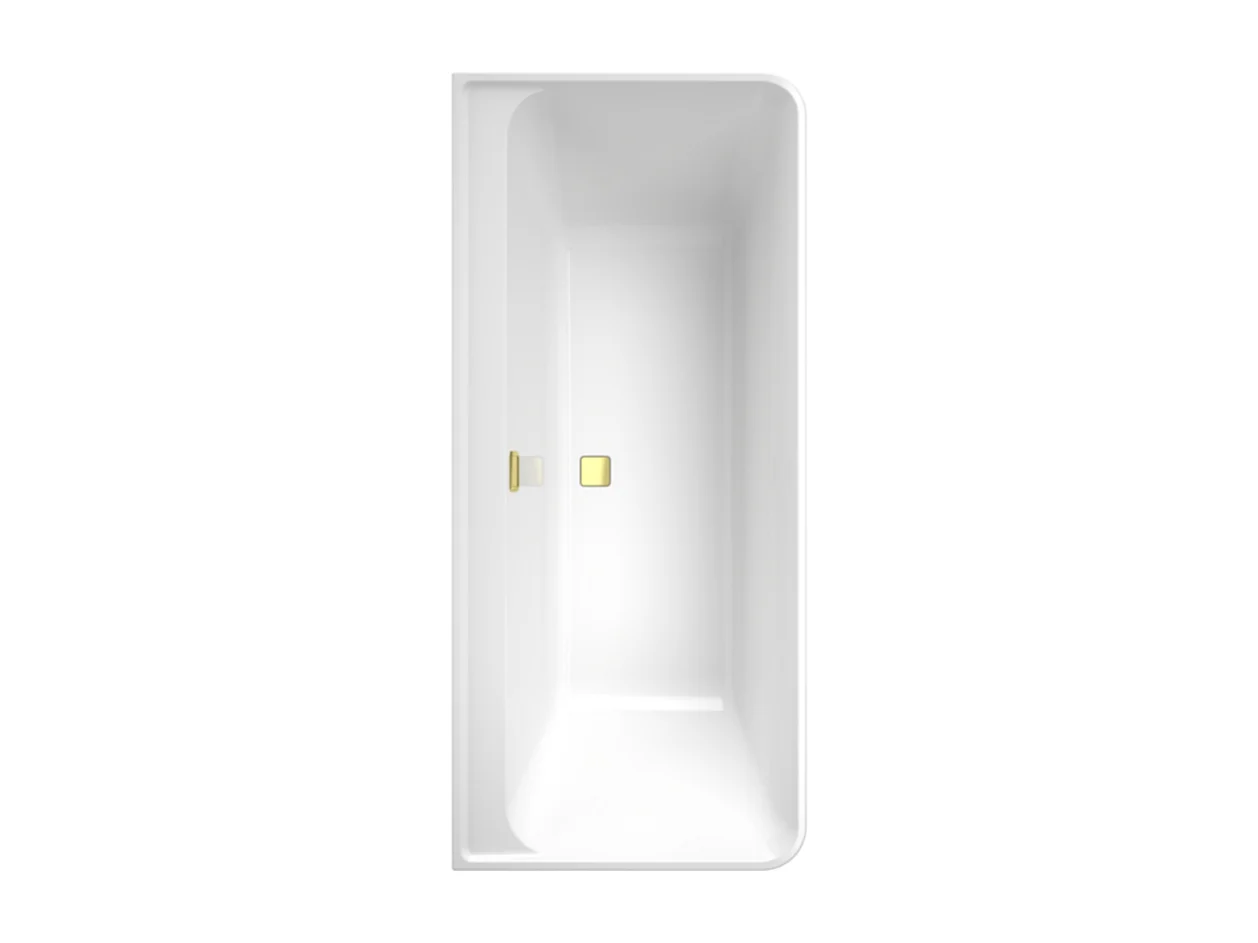 Baignoire droite murale 180 x 80 VILLEROY ET BOCH Collaro vidage gold