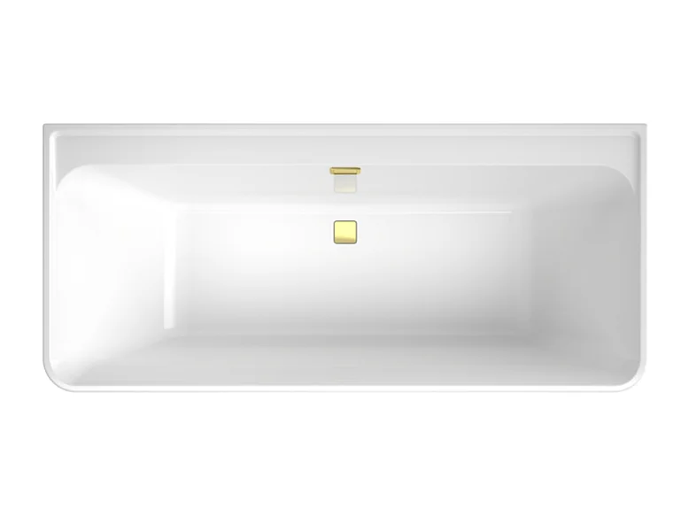 Baignoire droite murale 180 x 80 VILLEROY ET BOCH Collaro vidage gold