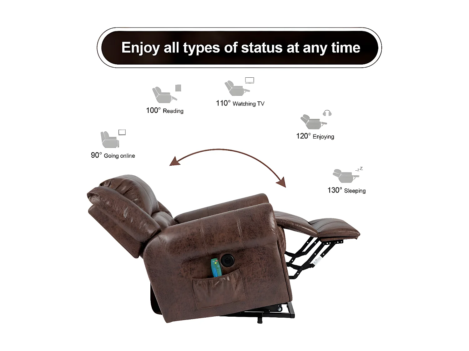 Fauteuil de massage électrique avec fonction de relevage