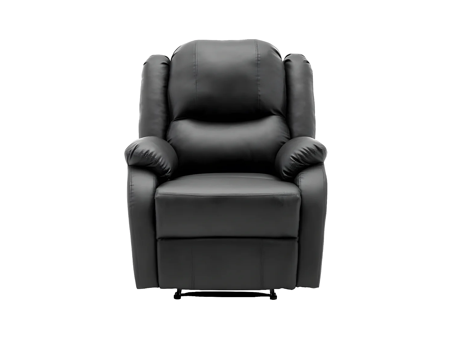 Fauteuil XXL avec repose-pieds, poche latérale et revêtement en PU
