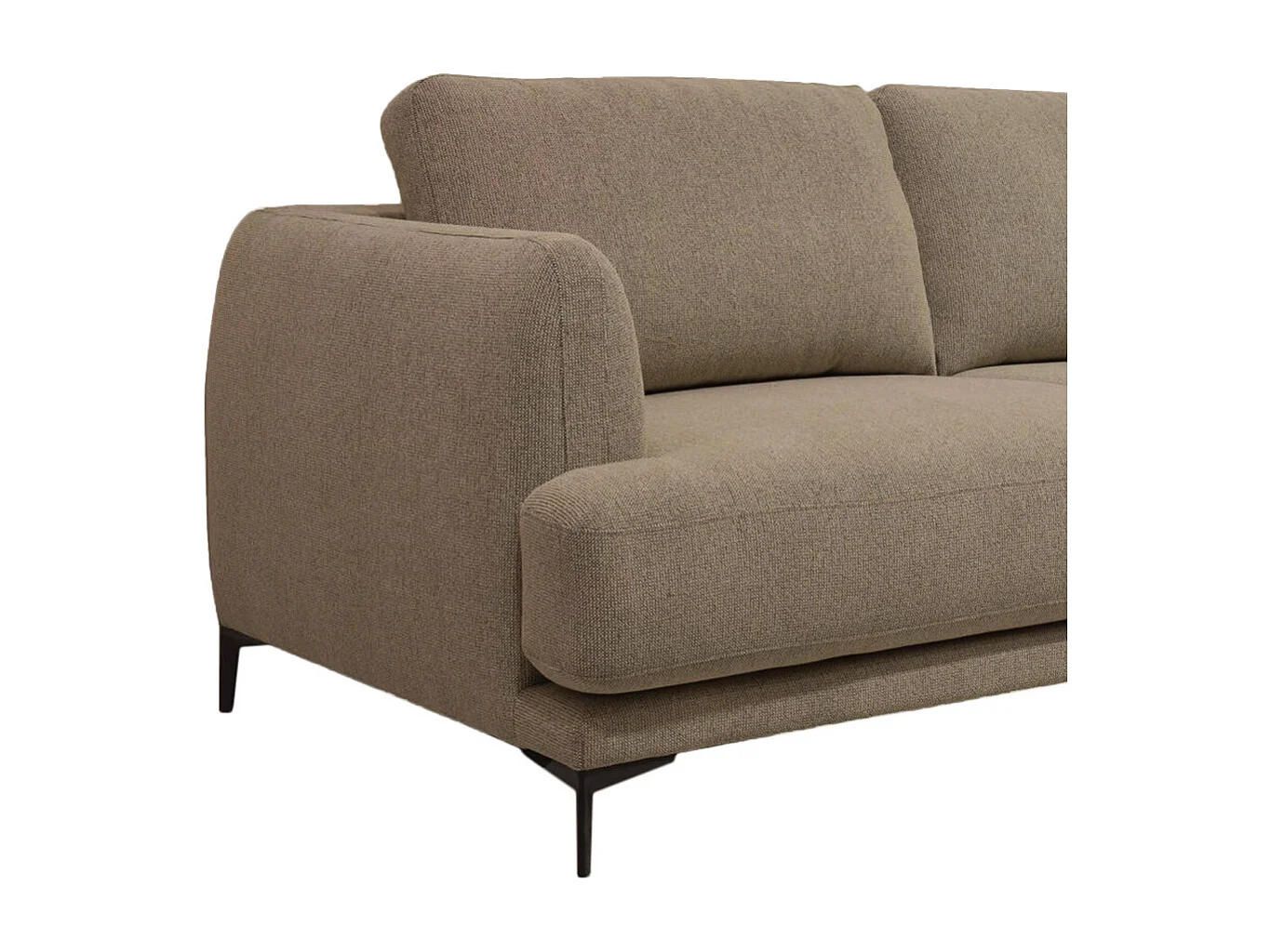 Kinna - Canapé convertible express 3 places en tissu - Caramel