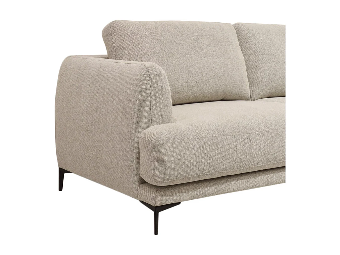 Kinna - Canapé convertible express 3 places en tissu - Naturel