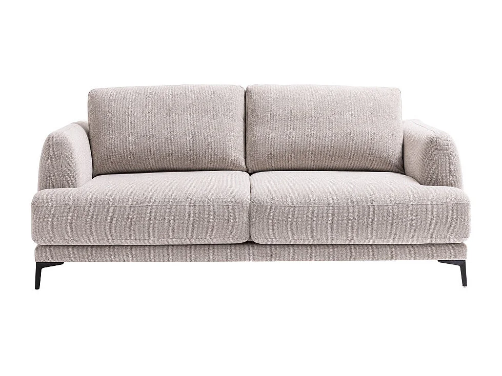 Kinna - Canapé convertible express 3 places en tissu - Naturel