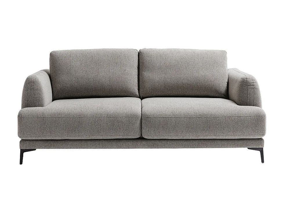 Kinna - Canapé convertible express 3 places en tissu - Gris chiné