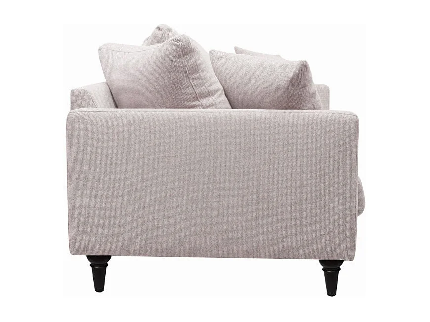 Villabon - Canapé 4 places en tissu pieds tournés - Naturel