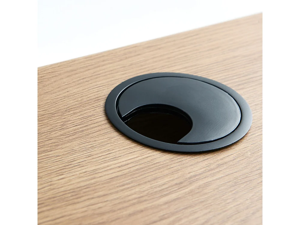 Rinto - Bureau 1 tiroir 1 niche en bois et métal L120cm - Bois clair