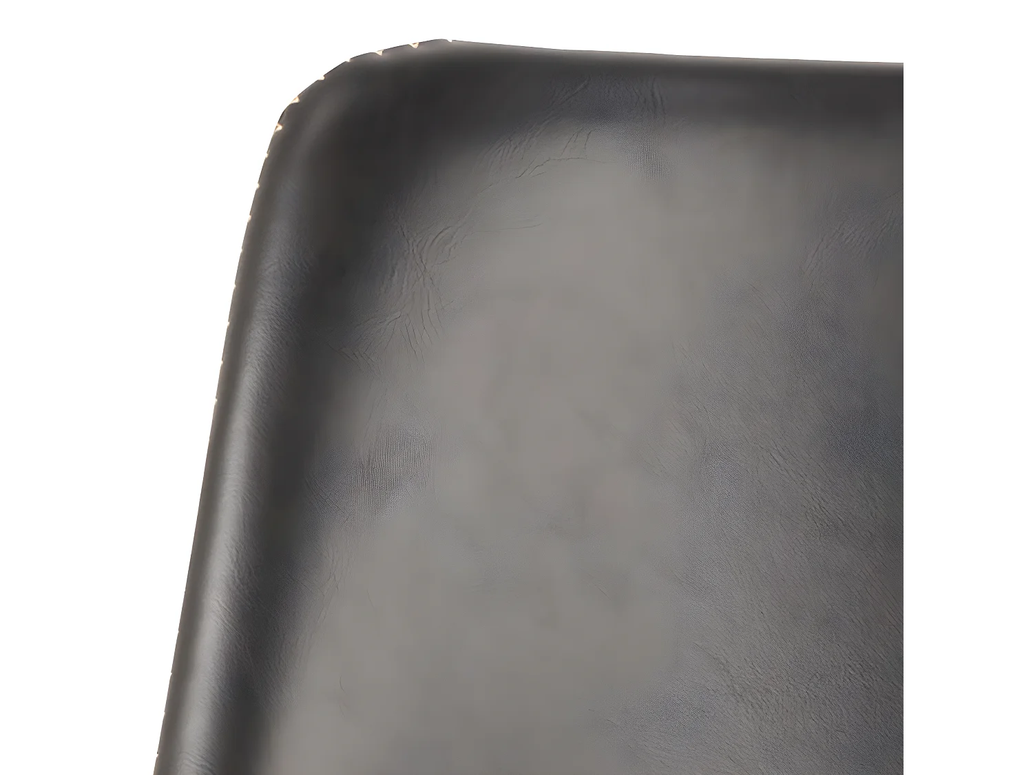 Anartia - Tabouret de bar réglable en simili et métal H61-83cm - Noir