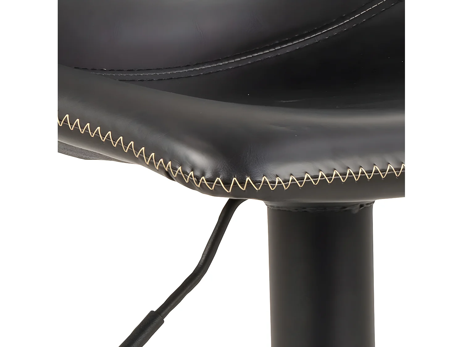 Anartia - Tabouret de bar réglable en simili et métal H61-83cm - Noir