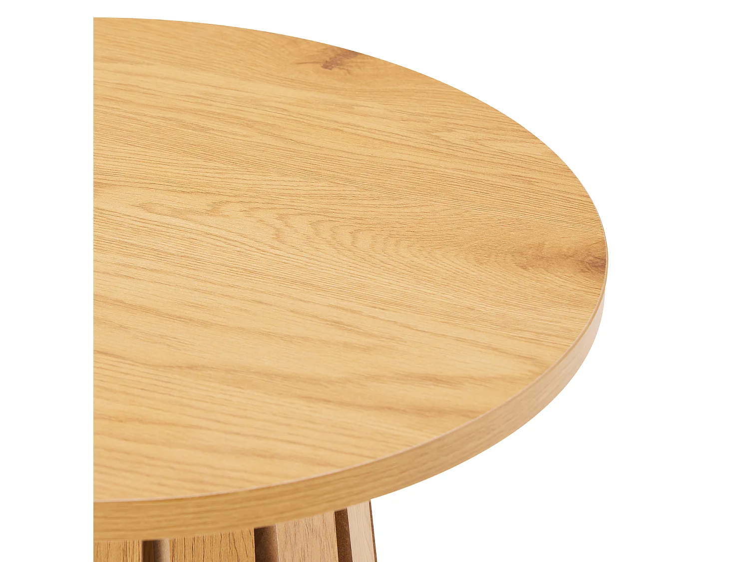 Mesa auxiliar redonda estilo escandinavo de madera LIV