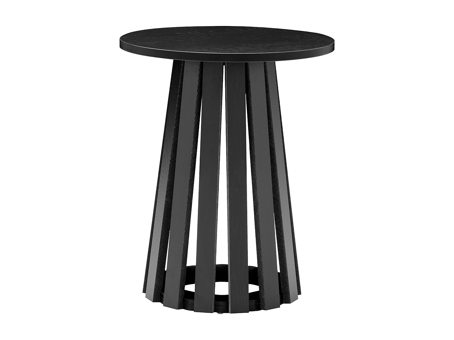 Mesa auxiliar redonda estilo escandinavo negra LIV