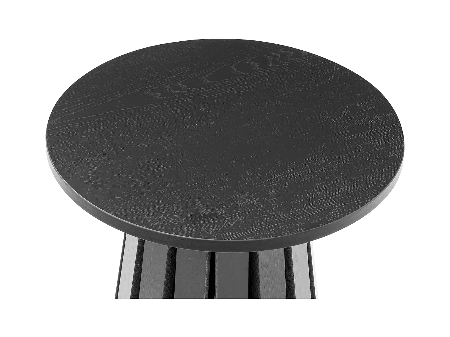 Mesa auxiliar redonda estilo escandinavo negra LIV