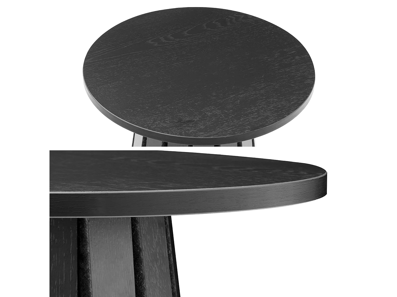 LIV Scandinavische stijl ronde bijzettafel zwart