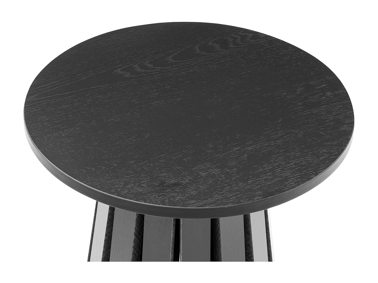 Table d'appoint ronde style scandinave noire LIV