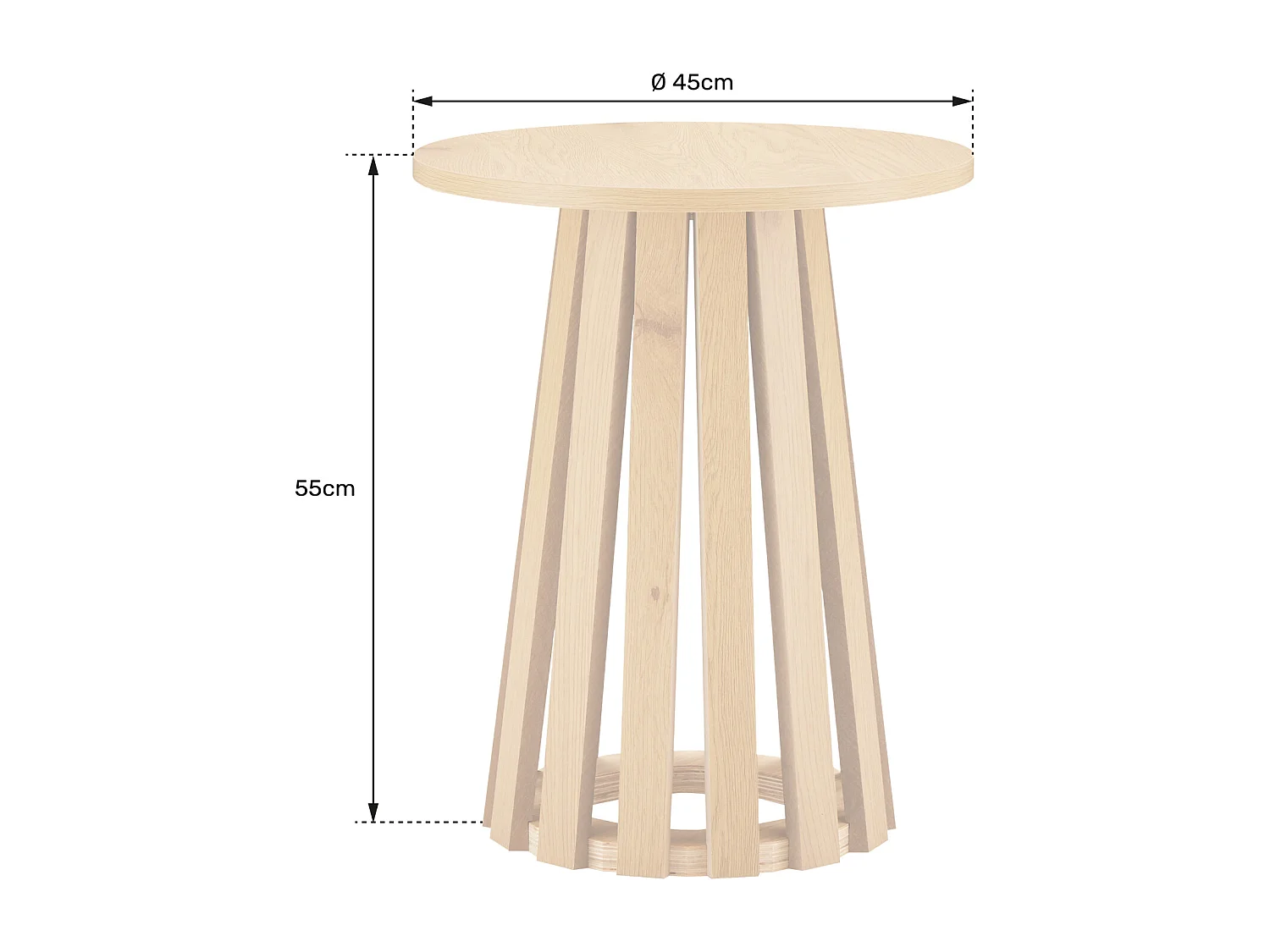 Table d'appoint ronde style scandinave noire LIV