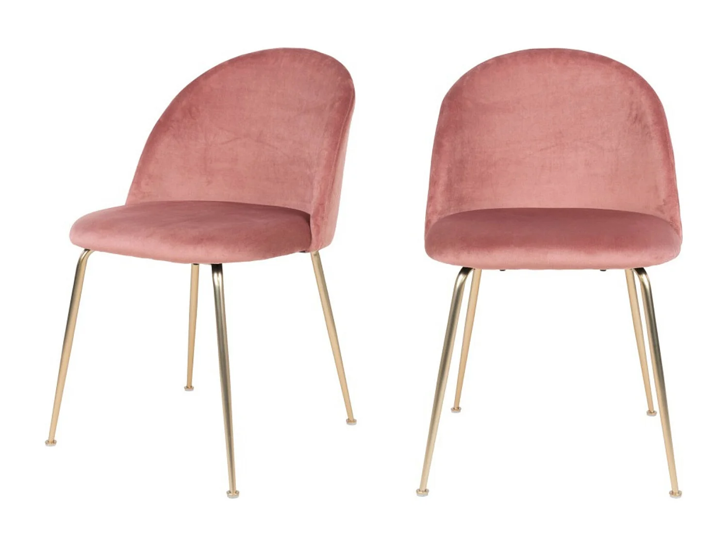 Lot de 2 chaises velours PINOZ – Élégance contemporaine-Bleu marine