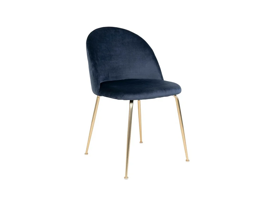Conjunto de 2 sillas de terciopelo PINOZ – Elegancia contemporánea-Kleur marineblauw