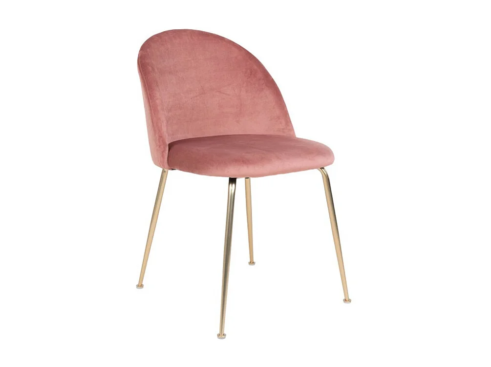 GENEVE - Lot de 2 chaises en velours avec pied doré