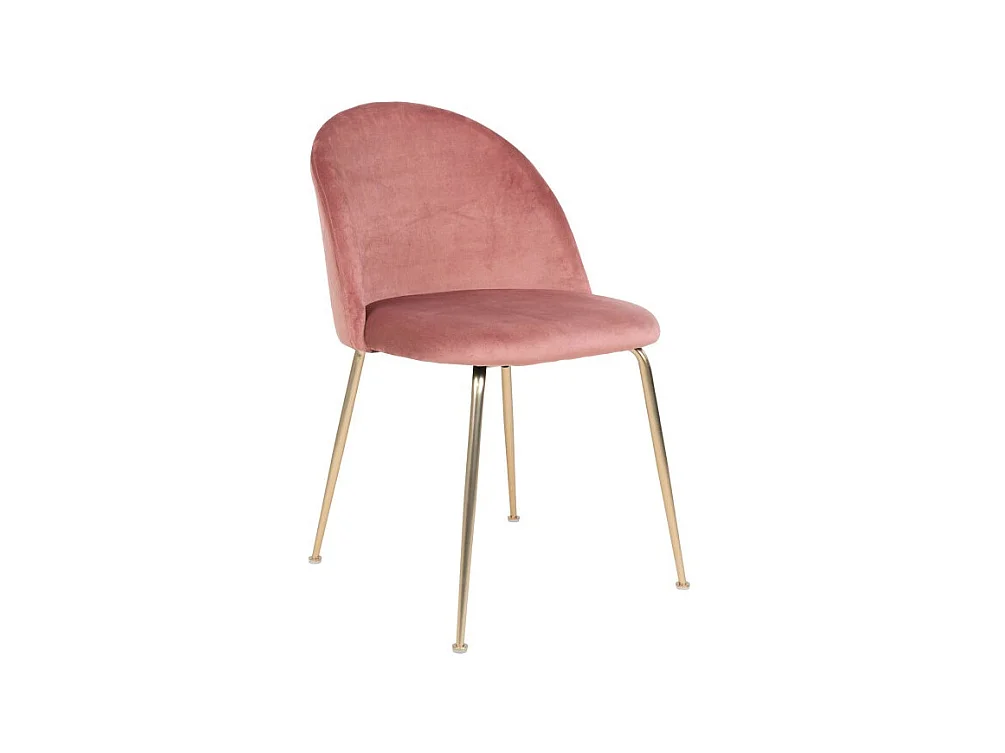 GENEVE - Lot de 2 chaises en velours avec pied doré