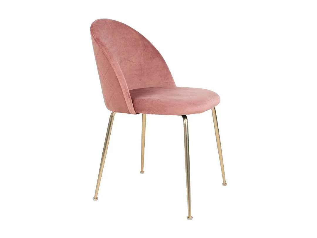 Lot de 2 chaises velours PINOZ – Élégance contemporaine-Rose