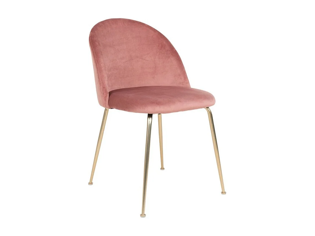 Lot de 2 chaises velours PINOZ – Élégance contemporaine-Rose