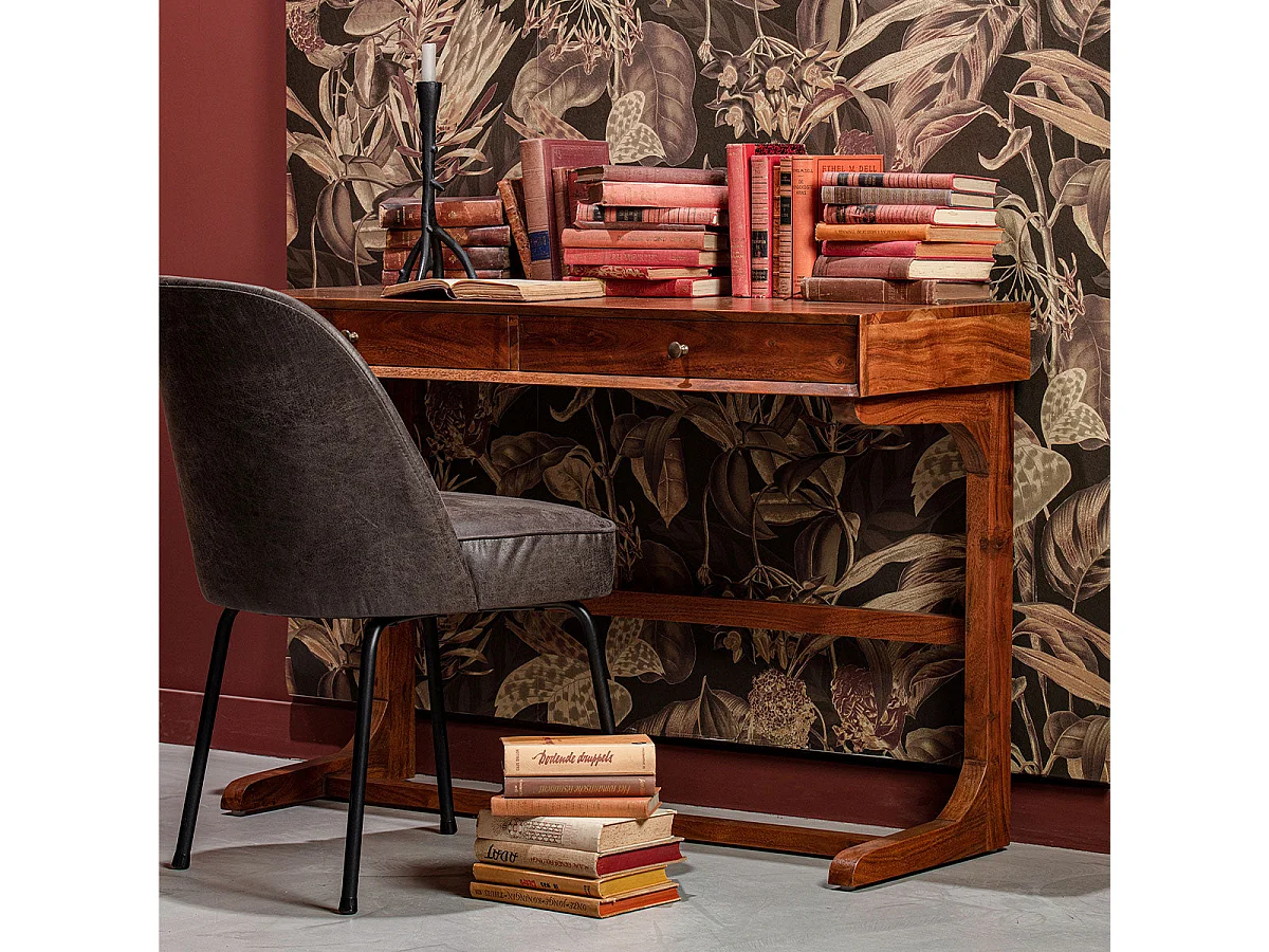 Lot de 2 chaises crapauds cuirs style rétro VOGUE - Noir