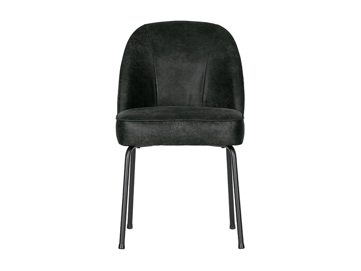 Lot de 2 chaises crapauds cuirs style rétro VOGUE - Noir