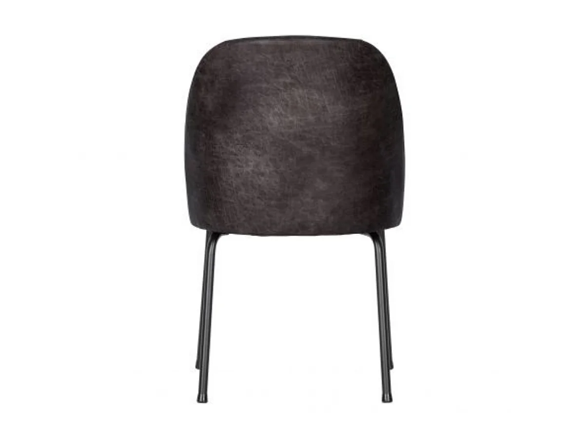 Lot de 2 chaises crapauds cuirs style rétro VOGUE - Noir